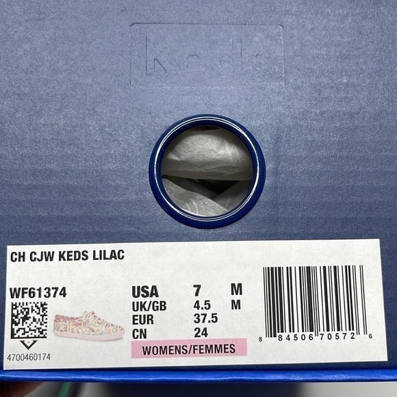 NEW Keds X CJW Collab Lilac Shoe Print Champion Sneakers US 7 - Picture 8 of 8